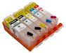 Cartouches d'encre rechargeables PGI-580/CLI-581, set de 5, compatible avec TS705