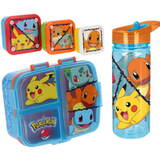 4KidsOnly Pokemon lunchset; lunchbox, snackbox en drinkfles