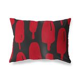 BonaMaison Rood-Zwart Decoratieve Kussensloop, Kussenhoezen Bank, Decoratieve Kussenhoesjes, Kussensloop; Sofa, Slaapkamer, Kantoor, Auto 45x60 Cm - Ontworpen en vervaardigd in Turkije