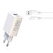 Crawford XO L85D 18W Charger + Lightning Cable - Fast Charging - Overvoltage Protection - White