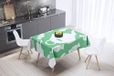 Bonamaison Tafelkleed, Anti-Mold, Sneldrogend, Waterdicht, 100% Polyester Tafellaken, Petroleum Groen, Wit, 140 x 140 Cm