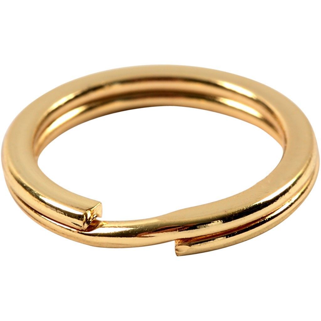 Creotime 52610 Splitring - 15 mm - Goud - 15 stuks