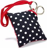 Prym Polka speldenkussen met schaar zwart, rood