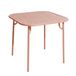 Petite Friture - table carrée Week-end - Rose - Aluminium, thermolaqué et époxy - Designer Studio BrichetZiegler