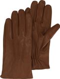 Sarlini Dames Leren Handschoenen Cognac - Maat M/L