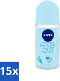 Nivea Energy Fresh déodorant femme bille - 15 pièces