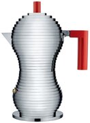 Alessi Pulcina Percolator 3 kops Inductie rood