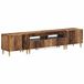 vidaXL Meuble TV 3 pièces LED DELFT Vieux bois Bois traité