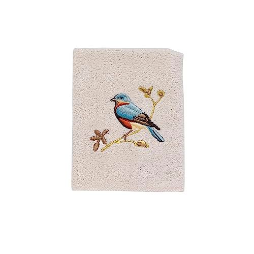 Avanti Linens - Washcloth, Soft and Absorbent Cotton, Nature-Inspired Bathroom Decor (Gilded Birds Collection)