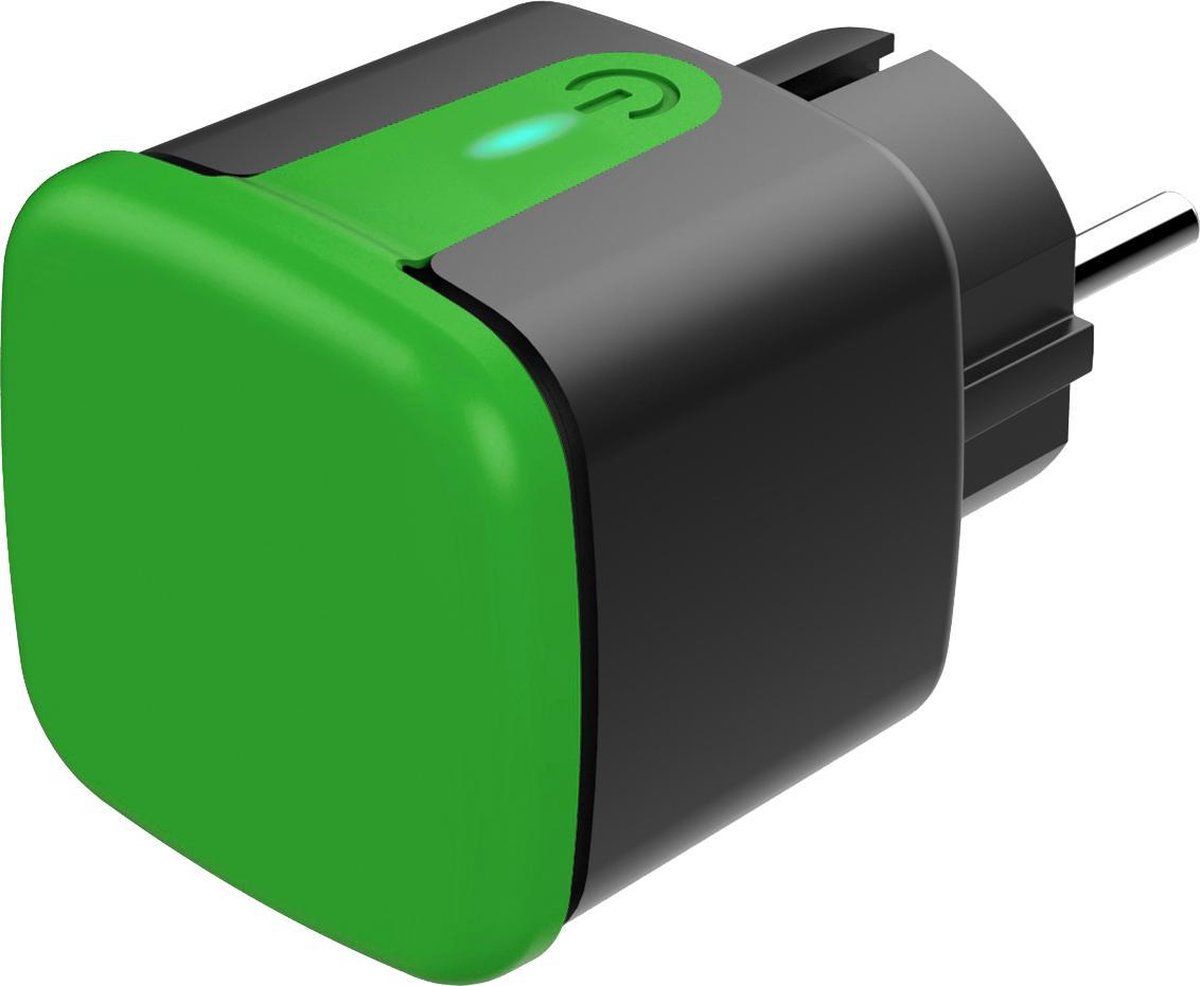 Deltaco Smart Home Slimme Stekker voor Buiten - IP44 - Zwart/Groen
