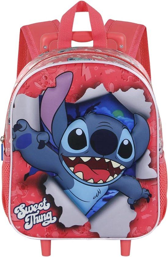 Karactermania Lilo en Stitch Kleine 3D Rugzak Met Wielen Roze