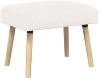 vidaXL - Bank - Effen - Crèmekleurig - 60 x 40 x 45 cm - Bouclé