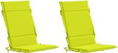 vidaXL - 2-delige hoogrugkussen GEMERT 2 pcs 100% Polyester Felgroen
