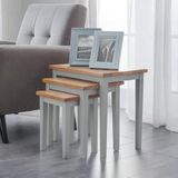 Julian Bowen Cleo bijzettafel, 2 tinten grijs en eiken