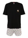 DIESEL Pyjama kort groen / rosa / zwart / wit