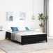 Prolenta Maison Exclusive Boxspringbett mit Matratze Schwarz 140 x 220 cm Stoff