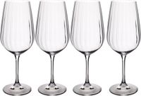 Mikasa Rode Wijnglazen, Set van 4 Stuks, 0.6 L, Loodvrij Glas - Treviso