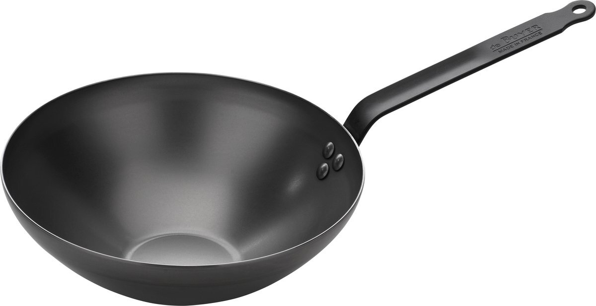 de Buyer Mineral B Black Wok - 28cm - Staal