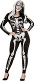 Fiestas Guirca Jumpsuit Skelet Dames Polyester Zwart/wit Maat L