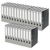 VON Leitz Ordner A4, 25 Stuks, 100% Gerecycled Papier, 50 mm Rugbreedte, Grijs
