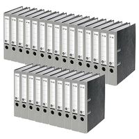 VON Leitz Ordner A4, 25 Stuks, 100% Gerecycled Papier, 50 mm Rugbreedte, Grijs