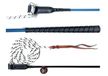 Merkloos Paard Contactstok met Touw voor Training, 100/120 cm