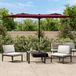 Maison Exclusive - Parasol double, bordeaux, 316x145 cm