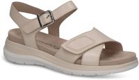 Caprice Dames Sandaal 9-28751-46 Beige Leer Plateau G-breedte Maat 41 EU