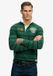 Superdry Double Emblem Stripe Rugbytop Heren L Hunter Green Stripe