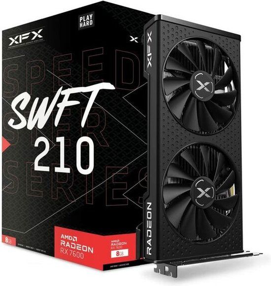 XFX SPEEDSTER SWFT210 AMD Radeon RX 7600 Core Gaming 8 GB GDDR6 Graphics Card
