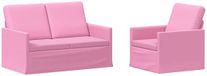 vidaXL Bankstel 2-zits Roze Stof