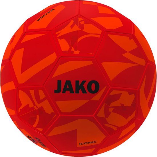 Jako Iconic Winterbal - Oranje / Rood | Maat: 4