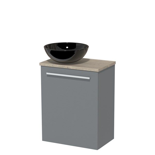Maxaro Modulo Toiletmeubel 41 cm - Middengrijs - Lichtgrijs Eiken