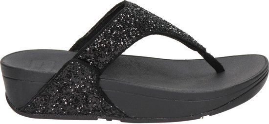 FitFlop Lulu Glitter Teenslippers Dames Zwart Maat 41