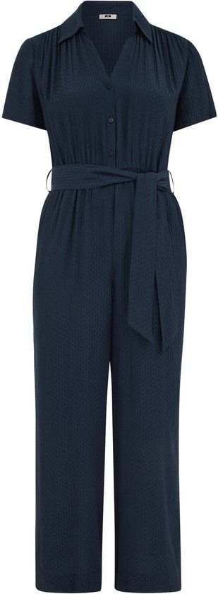 WE Fashion Dames jumpsuit met structuur - Curve