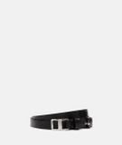 LIEBESKIND BERLIN Leren Riem Tailleband Lora Croco Belt 1,9 CM W85 Black Zwart