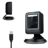 HDWR HD-S63, streepjescodescanner, QR/1D/2D-lezer, USB/RS232, Auto-Sense, IP54, Plug & Play, compatibel met meerdere besturingssystemen, lezen van schermen (USB)