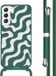 iMoshion Hoesje Samsung Galaxy S22 Plus - Siliconen Back Cover met Koord - Petrol Green Groovy