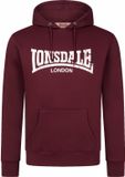 Lonsdale Wolterton Hoodie Heren Oxblood/Ecru 3XL