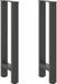 Pieds de table console 2 pcs 38x(72-73) cm acier anthracite