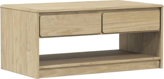 vidaXL Salontafel SAUDA 99x55x45 cm massief grenenhout eikenkleurig
