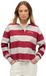 Superdry Ath Essential Stripe Polo à manches longues Rouge L Femme