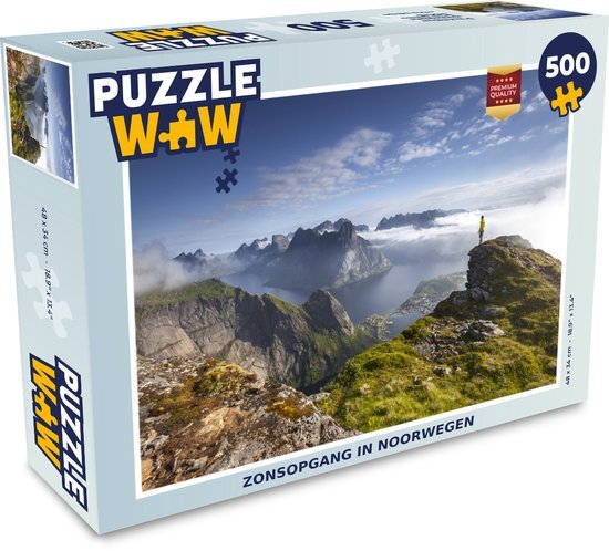 MuchoWow Puzzel Zonsopgang in Noorwegen - Legpuzzel - Puzzel 500 stukjes