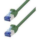 LogiLink CP5095S RJ45 Patchkabel CAT 6a S/FTP 10,00 m Grün Flammwidrig, Halogenfrei 1 St.