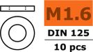 Revtec - Rondelle plate - M1,6 - Acier galvanisé - 10 pièces