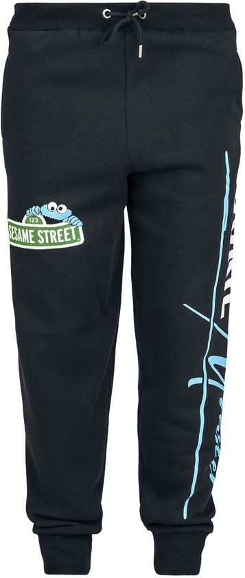 Sesame Street Cookie Monster Heren Trainingsbroek - Zwart - XXL