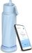 WaterH VITA - Slimme Waterfles met Water Tracker - LED verlichting - Roestvrij staal - Flip Deksel + Rietje - 530ml - Seashell Blue
