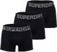 Superdry BOXER TRIPLE PACK Heren Onderbroek - Raven Black Marl