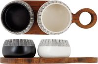 Cosy&Trendy APEROSET SERVEERPLANK + 2X BOWL D7,5XH5,2CM