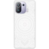 Xiaomi Mi 11 Mandala blanc Verstevigd hoesje met sublimatie bedrukking